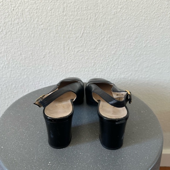 Vintage Chanel Black Slingback Heels - Picture 2 of 6